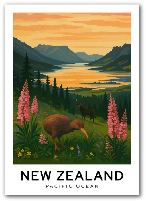 New Zealand- Nový Zéland, Kiwi