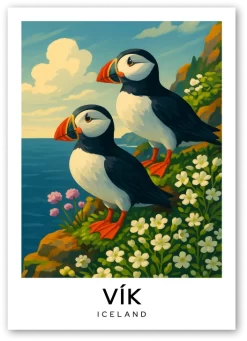 Vik - Iceland, Island, Puffins